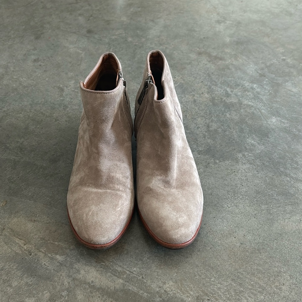 Sam edelman grey heeled ankle boots